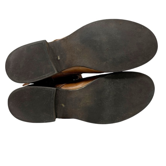 Steve Madden Camarro Leather Combat Boots Foldover Southwest Brown Size 8 - Picture 10 of 11